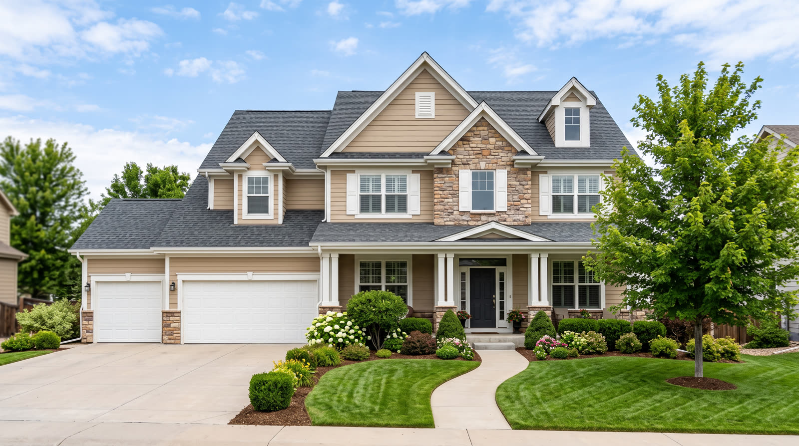 Beautiful two-story home with a new roof by Eagle Revolution